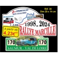 Plaque PVC Réf. 38 - RALLYE VOITURE ou MOTO